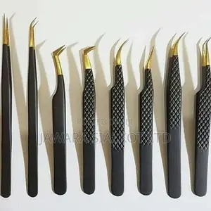 Eye Lash Extension Tweezer With Fiber Tip Stainless Steel
