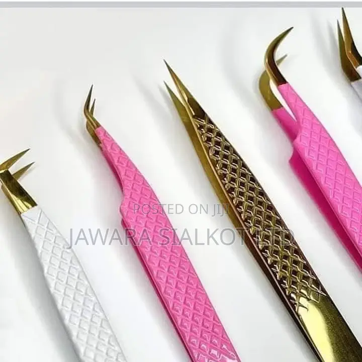 Eye Lash Extension Tweezer With Fiber Tip Stainless Steel