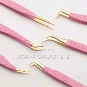 Eye Lash Extension Tweezer With Fiber Tip Stainless Steel