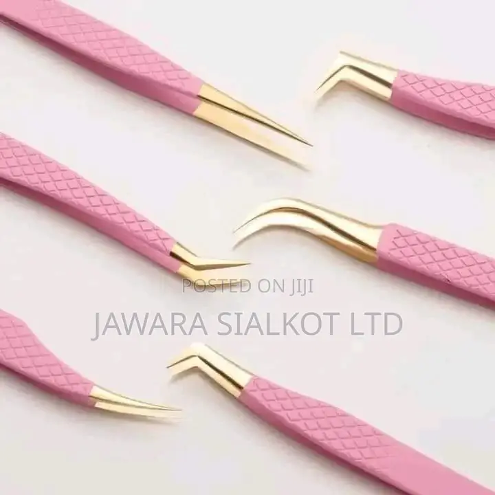 Eye Lash Extension Tweezer With Fiber Tip Stainless Steel