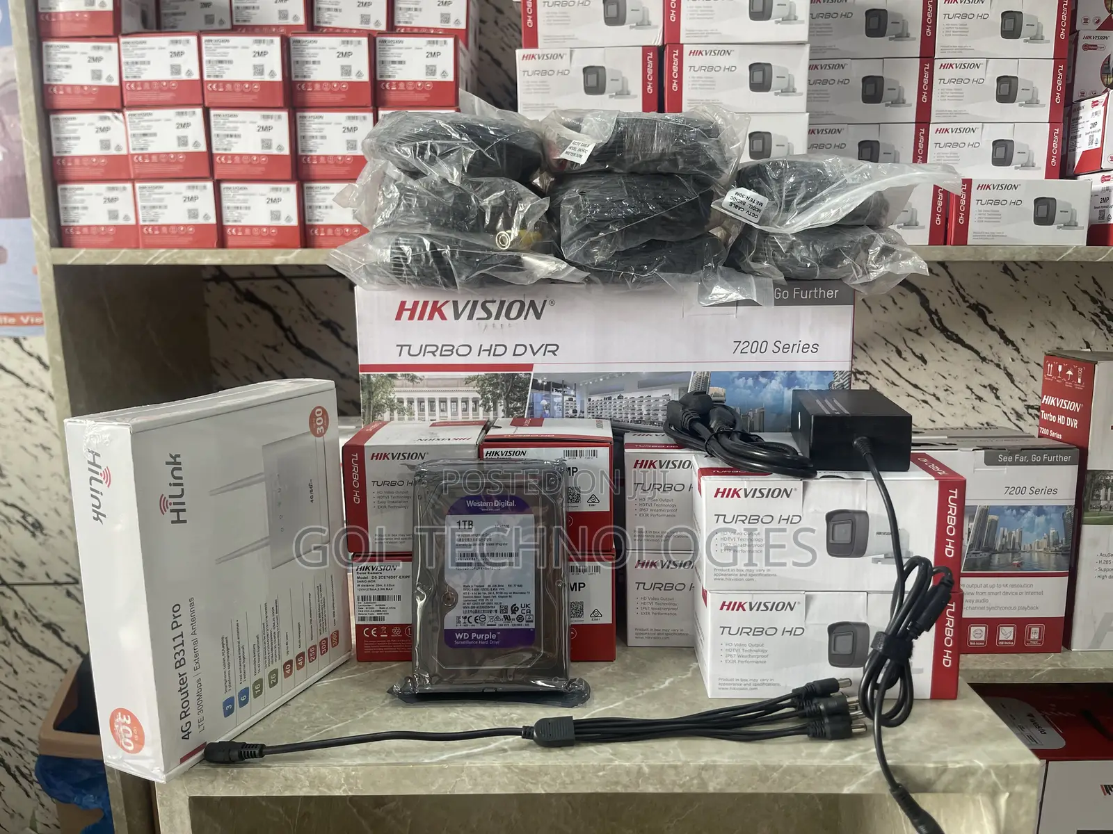 8ch Complete Kit Hikvision With 4g Router 1tb Surveillance