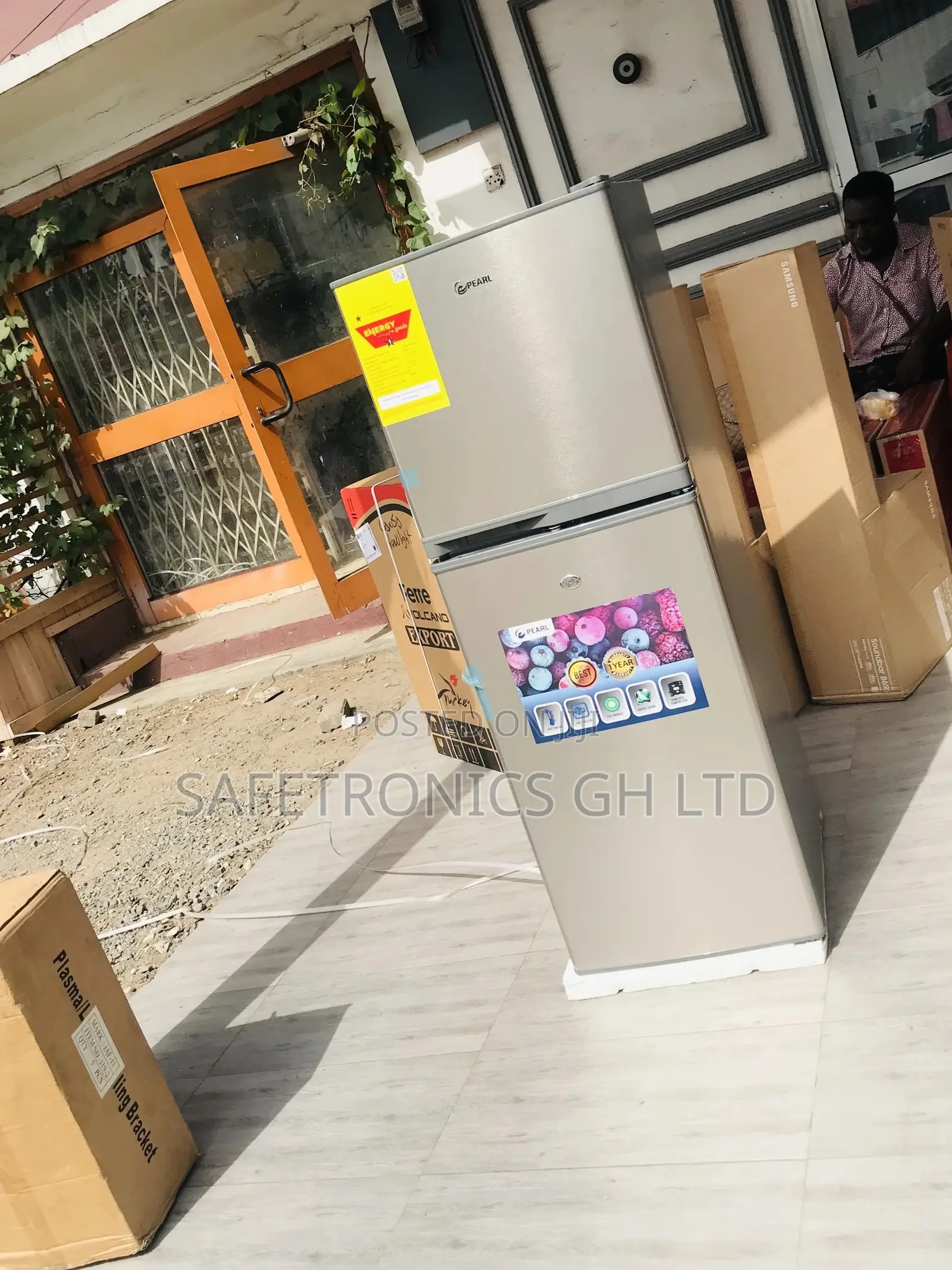 Gray Topfreezer Pf-217t-2b Doubledoor Pearl Fridge
