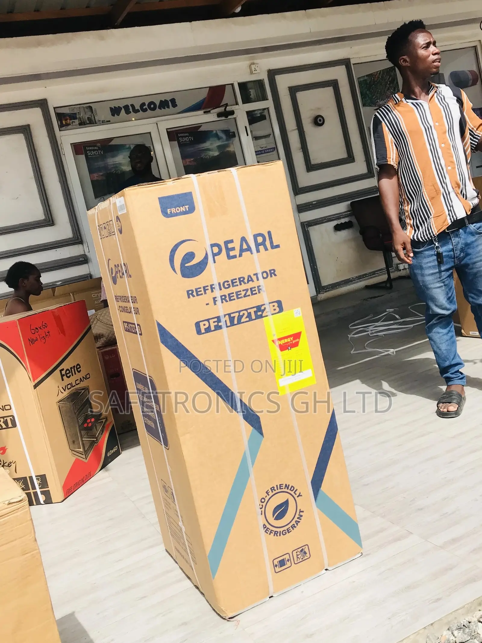 Available Pearl Topfreezer PF-172T Doubledoor Fridge Gray