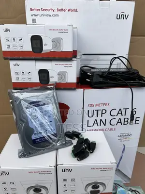 8ch Kit Set Unv 2mp+2tb Hdd+Cat6 305m+Video Balun+10adapter