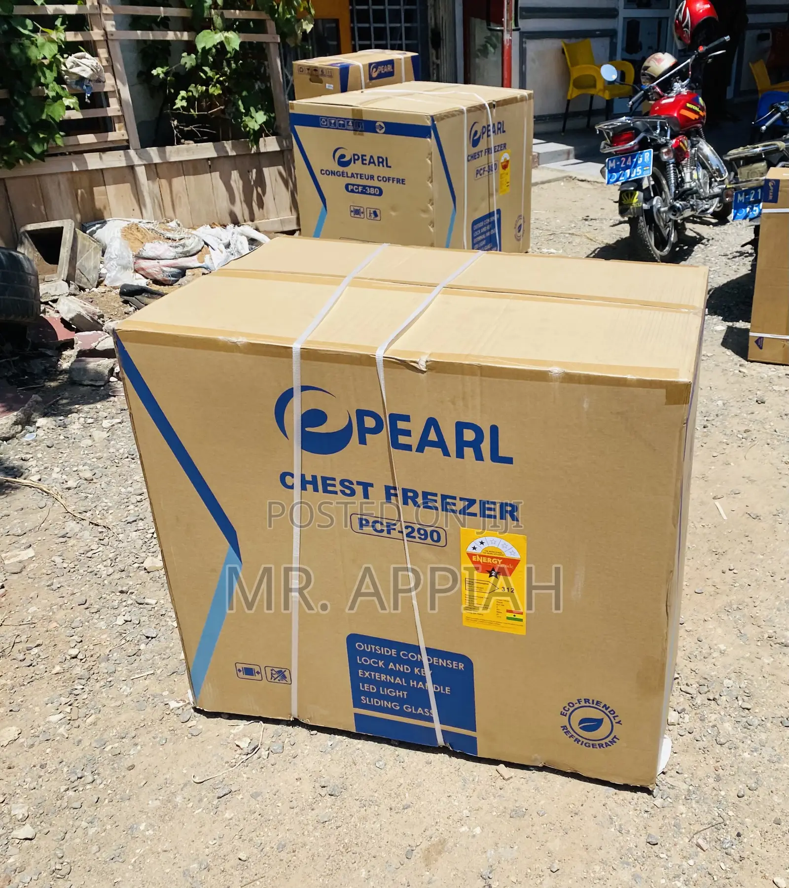 Brand New Pearl PCF-290 1 Door Chest Freezer(Gray).