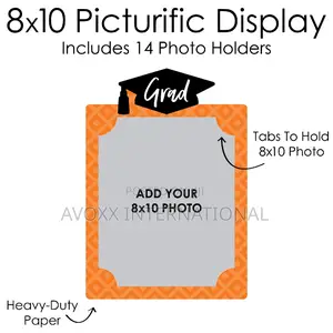 Big Dot of Orange Graduation 8" X 10" School Photo Holder
