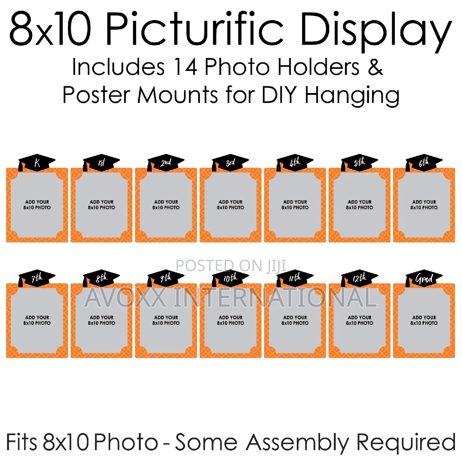 Big Dot of Orange Graduation 8" X 10" School Photo Holder