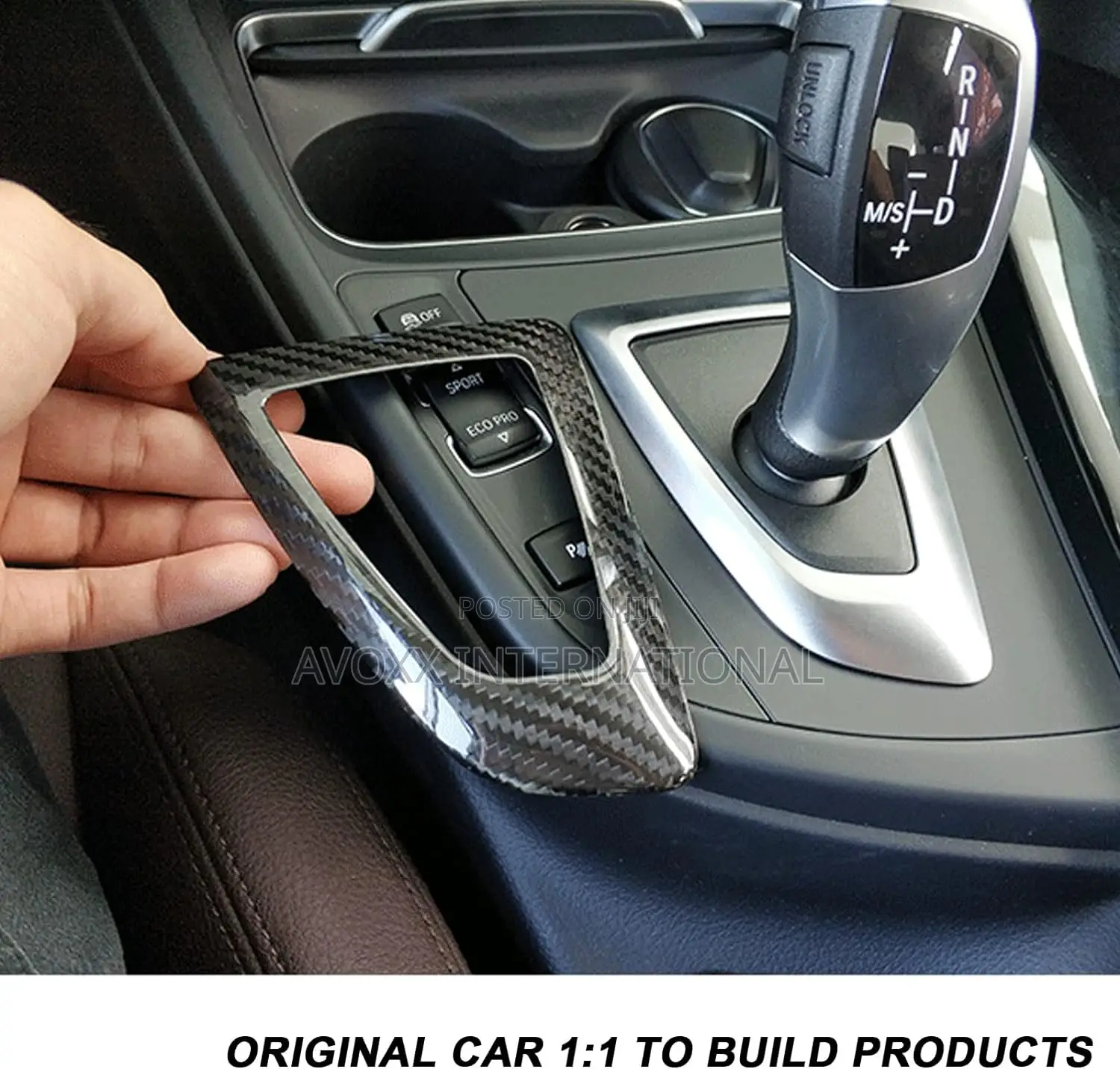 RYANSTA RACING Carbon Fiber Gear Shift Knob Panel Frame Trim