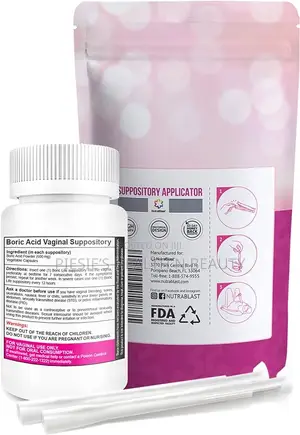 Nutrablast Boric Acid Vaginal Suppositories With Applicator