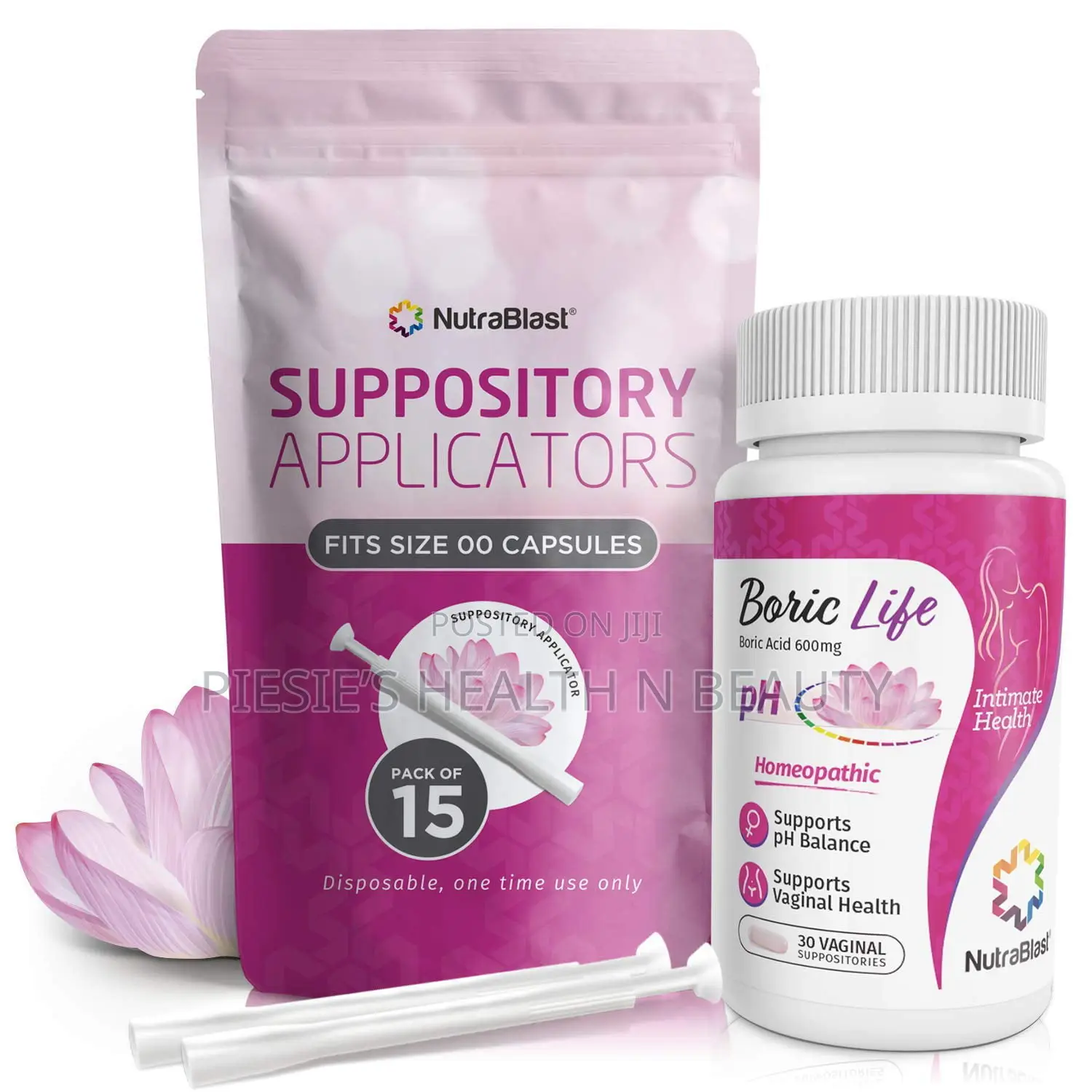 Nutrablast Boric Acid Vaginal Suppositories With Applicator