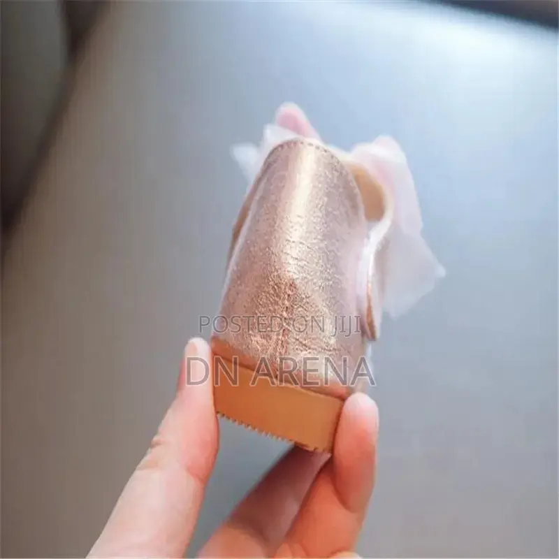 Girls Autumn Rhinestone Bow Leather Princess Shoes