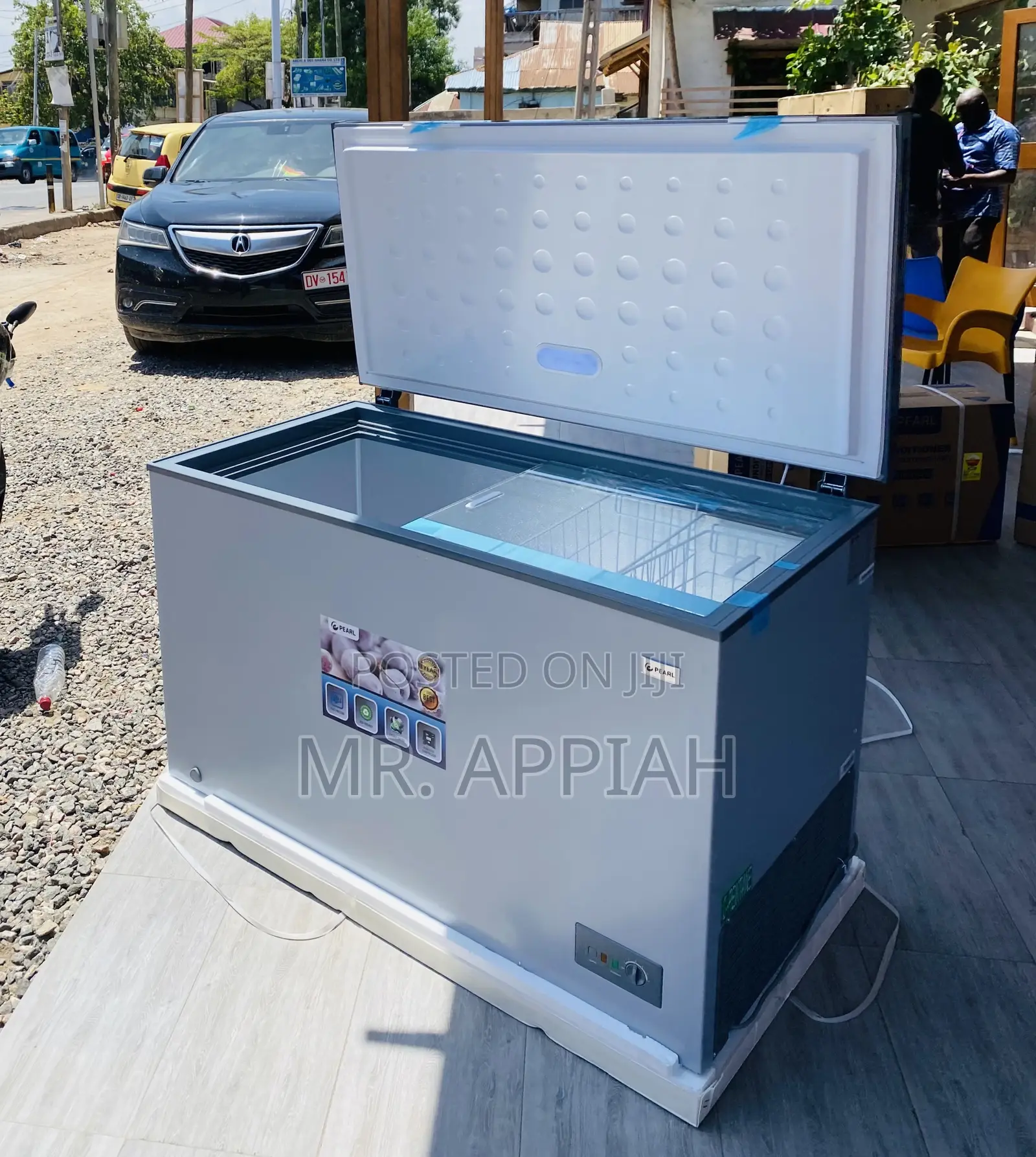 Pearl PCF-460 Single Door Electric Chest Freezer(Gray).