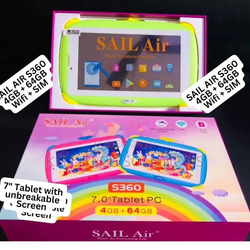 Sailair Kids Tablet With Unbreakable Screen 7 "