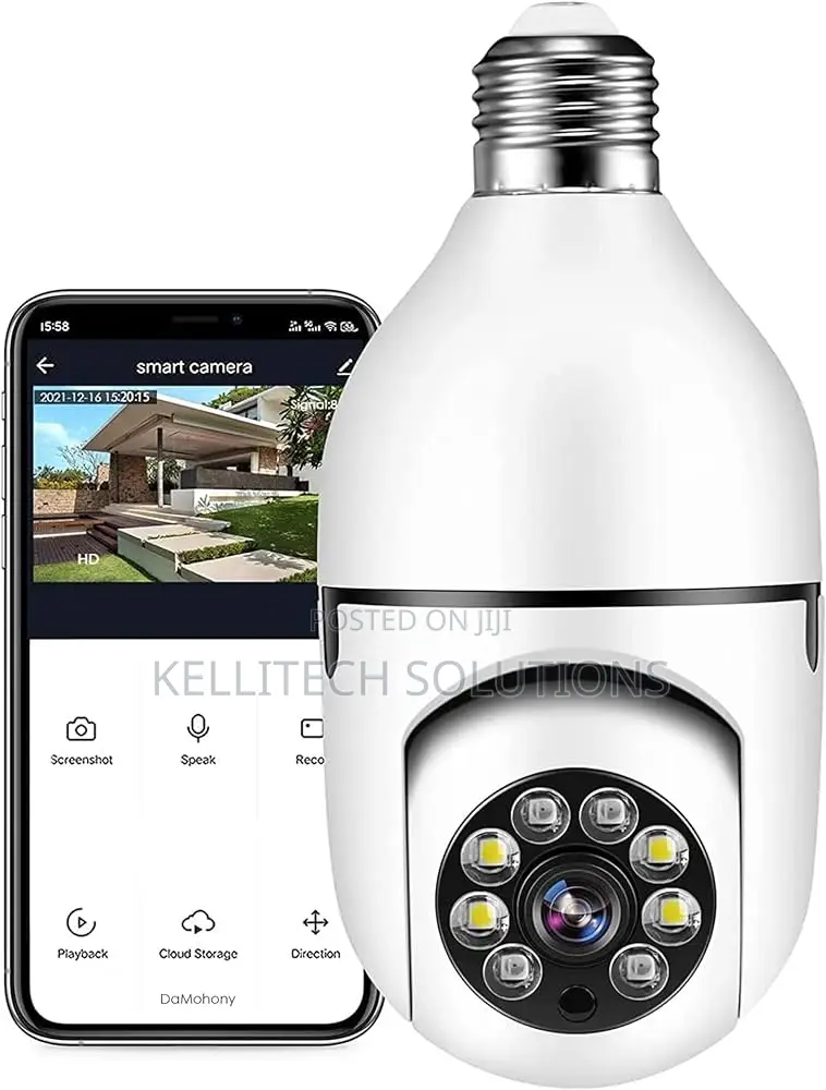 360 Degrees Full Colour Bulb Surveillance Camera