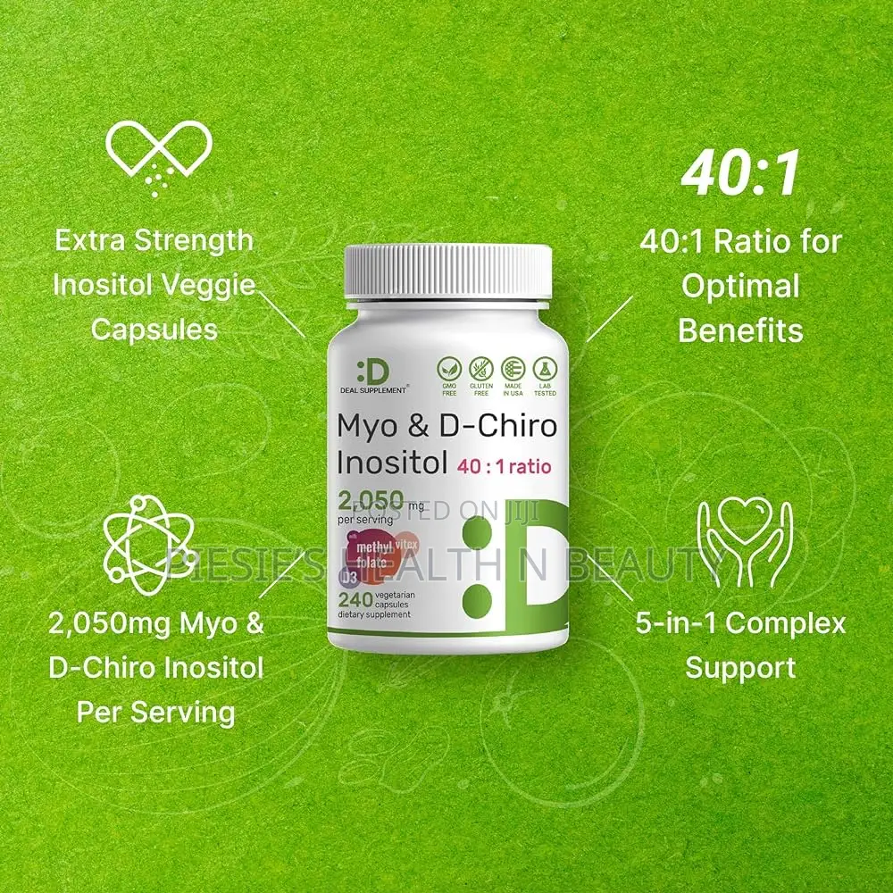 Myo-Inositol D-Chiro Inositol Supplement (40:1) 2,050mg