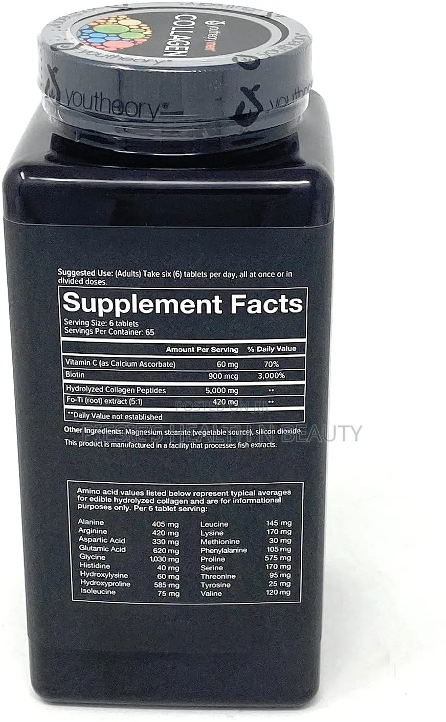 Youtheory Collagen for Men With Biotin, Vitamin C 390s