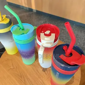 Colorful Cup + Straw