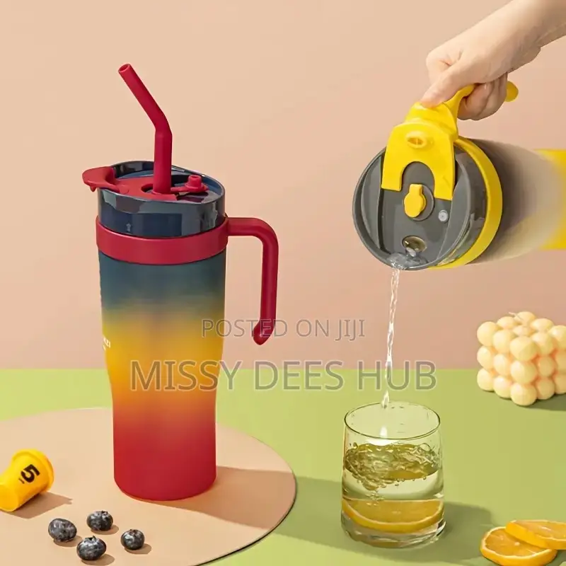 Colorful Cup + Straw