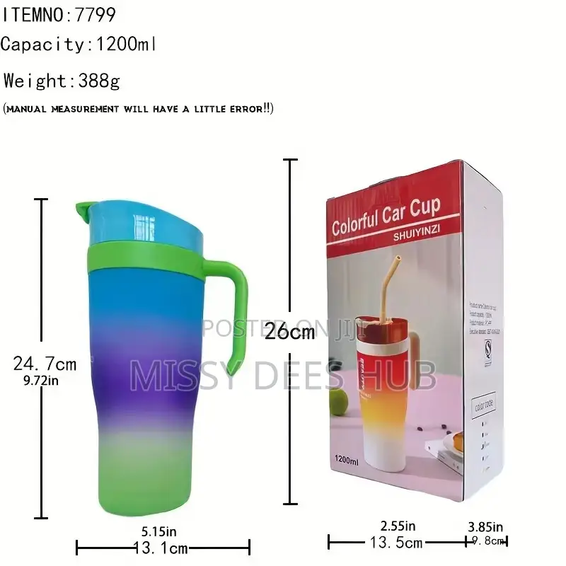 Colorful Cup + Straw