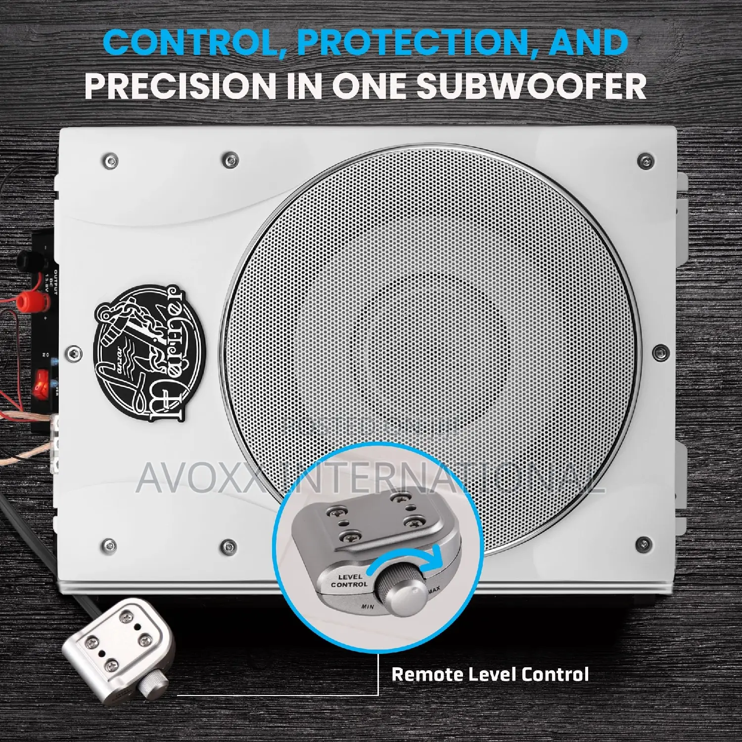 Lanzar Marine Subwoofer-8" Waterproof Amplified Bass Speaker