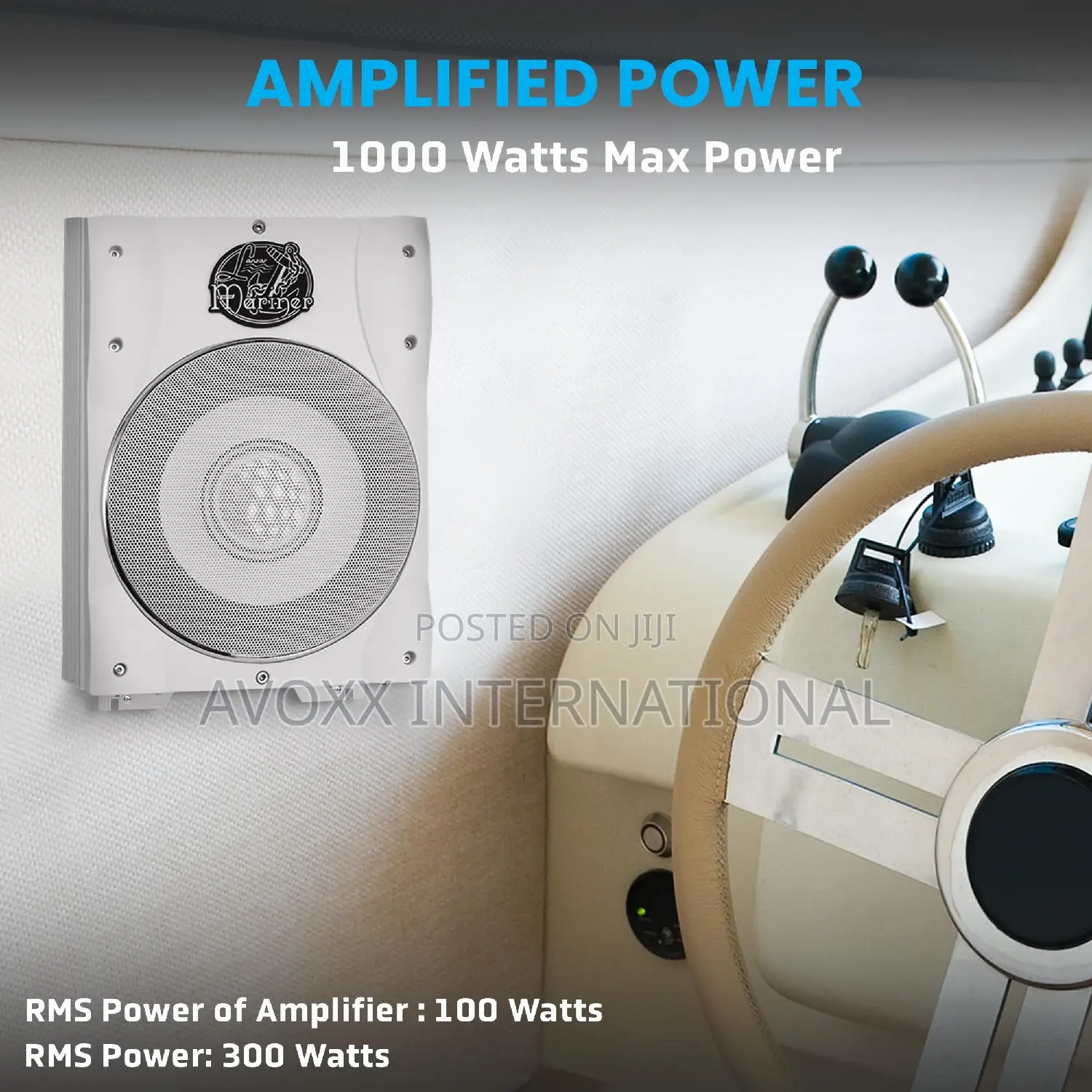 Lanzar Marine Subwoofer-8" Waterproof Amplified Bass Speaker