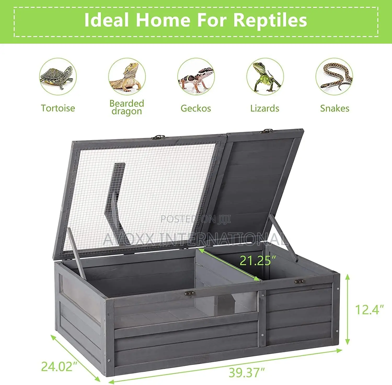 Grepatio Tortoise Enclosure, Tortoise House W/ Light Support