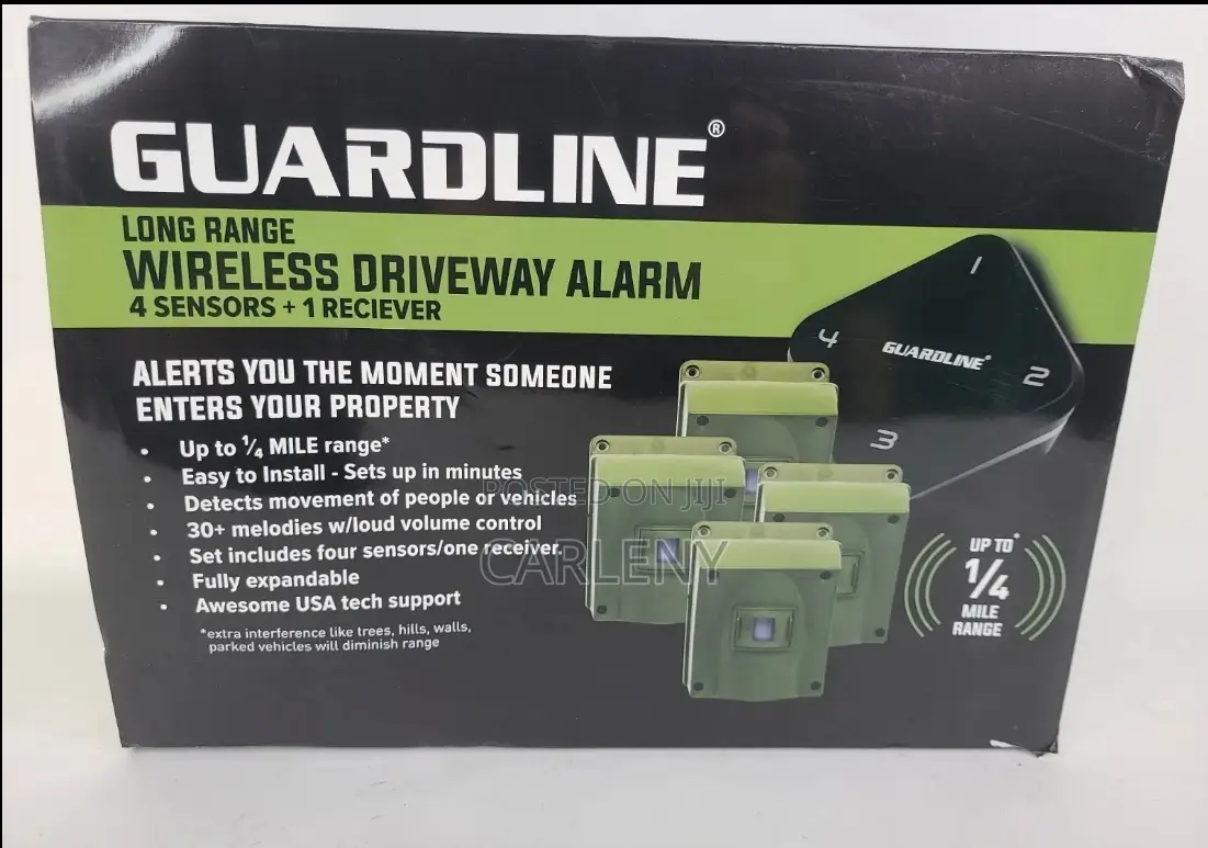 Guardline Long Range Wireless Driveway Motion Plus 4 Sensors