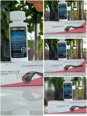 Beard Growth Starter Pack/ Kirkland Minoxidil + Derma Roller