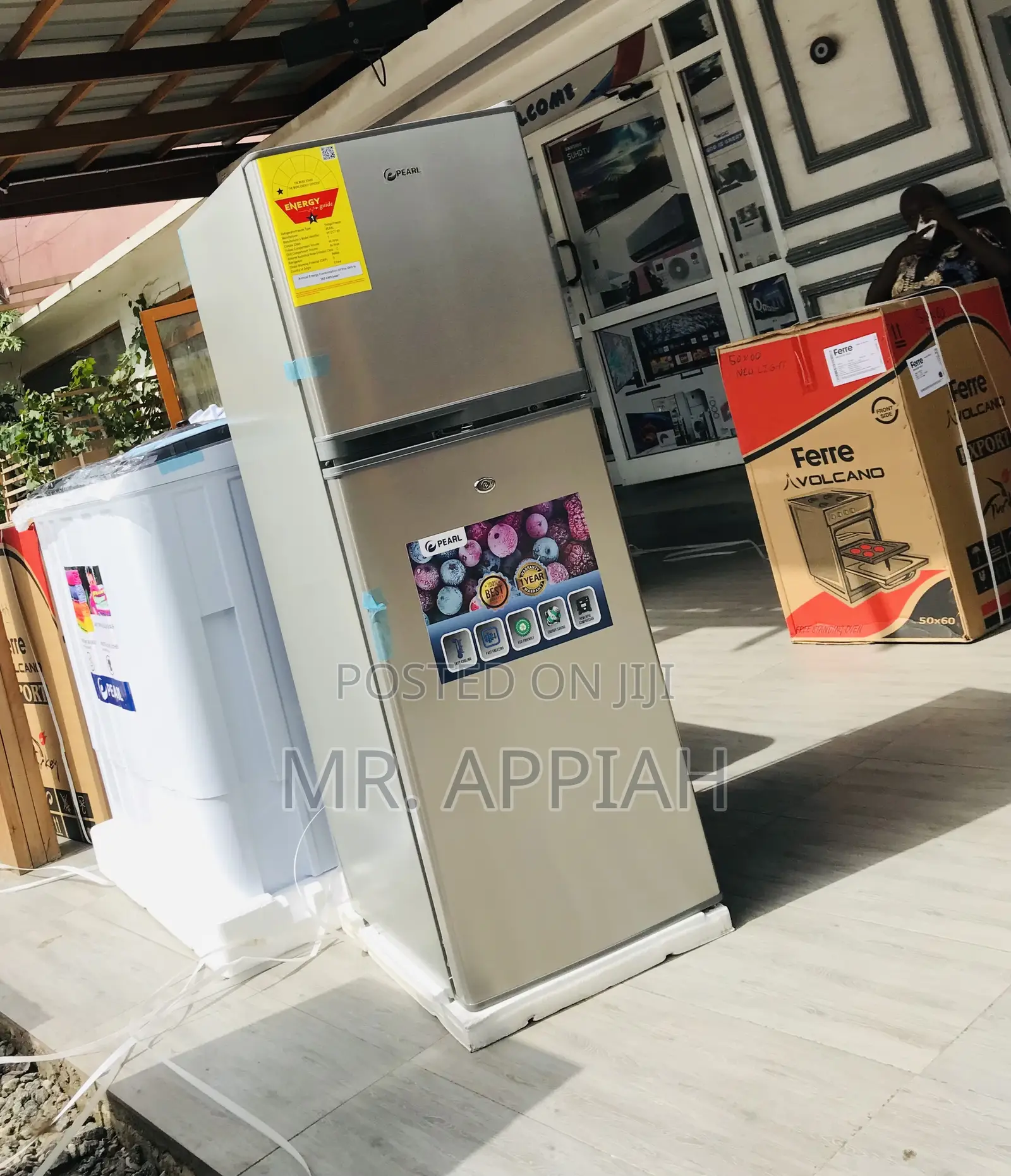 Budget-Friendly Pearl Pf-172-2b Double Door Fridge,Gray.