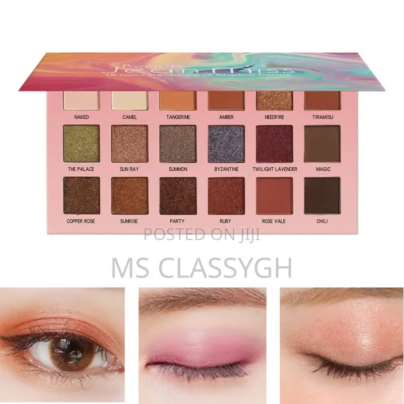 18 Colors Long Lasting Eyeshadow Cosmetic Set Waterproof Sh