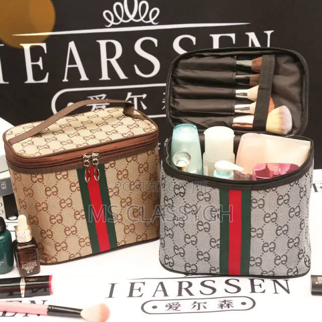 Cosmetic Bags Square Pattern Men Woman Makeup Bag Travel