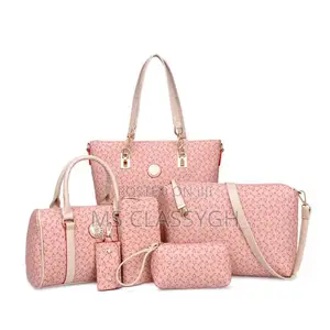 6pcs/Set Fashion Women Hand Bag Pu Leather Purse Bags Large