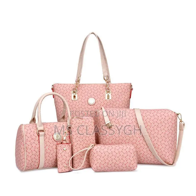 6pcs/Set Fashion Women Hand Bag Pu Leather Purse Bags Large