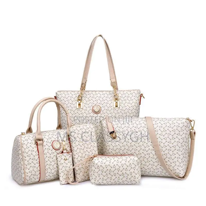 6pcs/Set Fashion Women Hand Bag Pu Leather Purse Bags Large