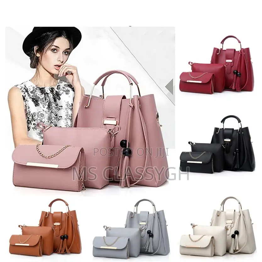3 In1 Large Casual Bags Leather Female Shoulder Bag Ladies B