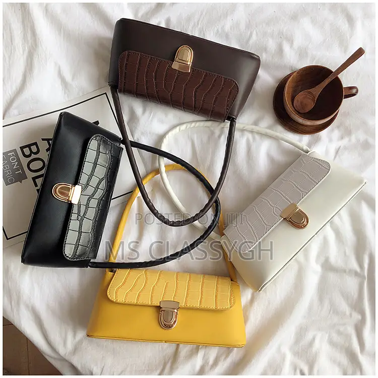 Casual Lady Underarm Handbag Stone Pattern Shoulder Bag Lady