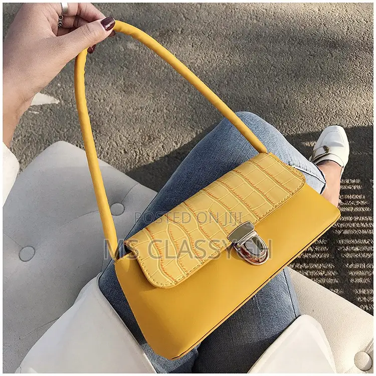 Casual Lady Underarm Handbag Stone Pattern Shoulder Bag Lady