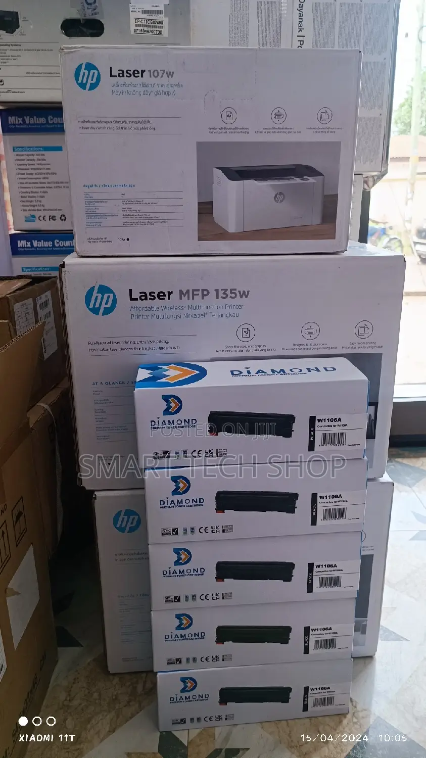 W1106A Laser 107a/107w/MFP 135a/ 135w/137fnw/137fwg; Black