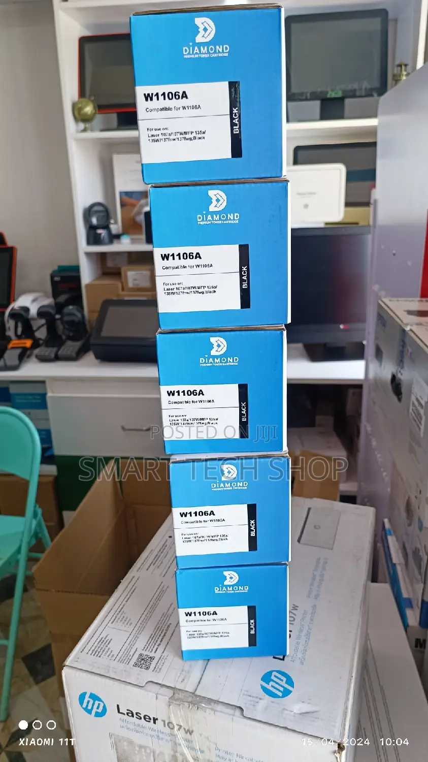 W1106A Laser 107a/107w/MFP 135a/ 135w/137fnw/137fwg; Black