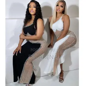 Sexy Rhinestone Crystal Elegant Evening Dress Bodycon