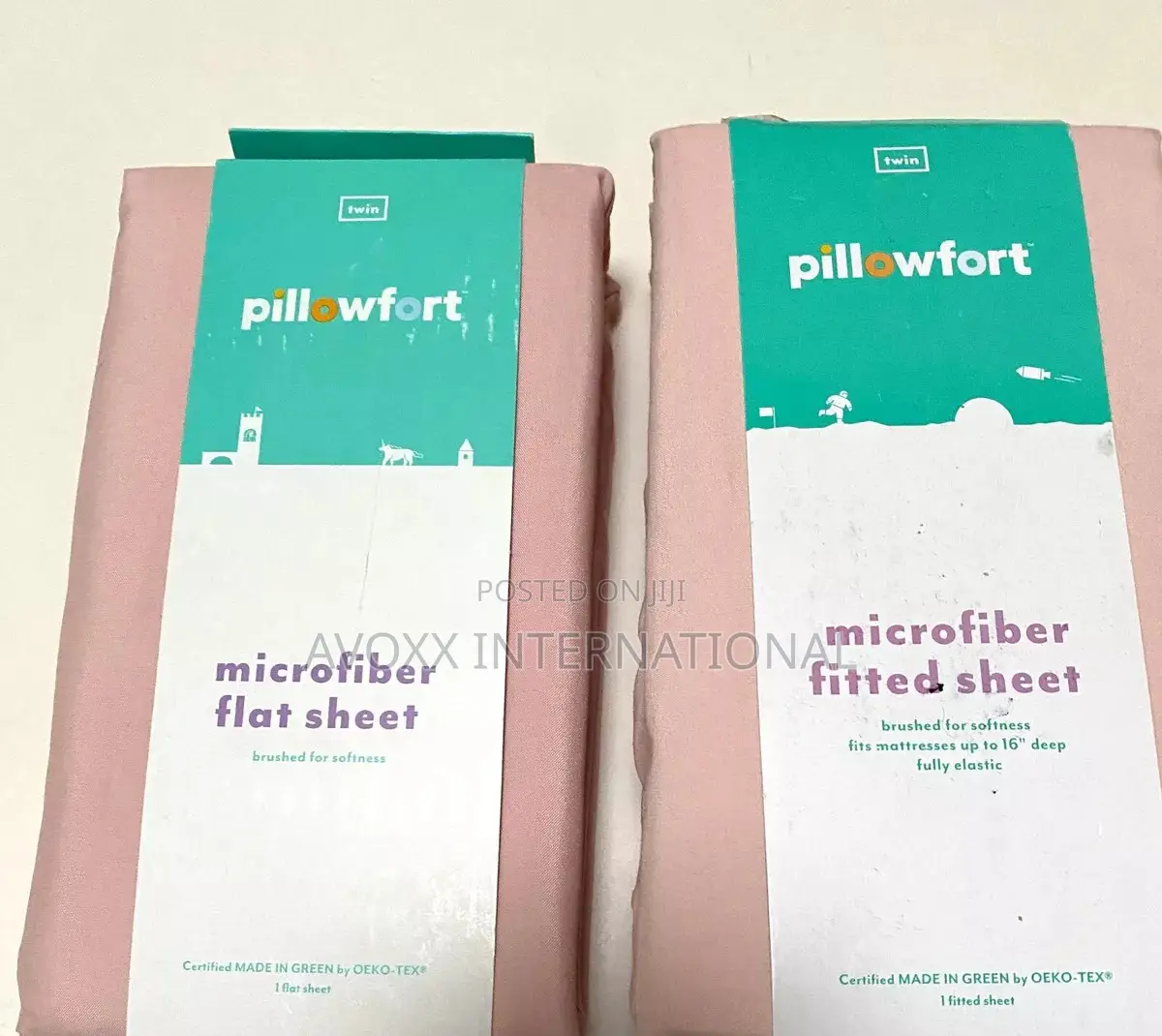 2 Pc. Set Pillowfort,"Just Peachy"Microfiber Twin Bed Sheets