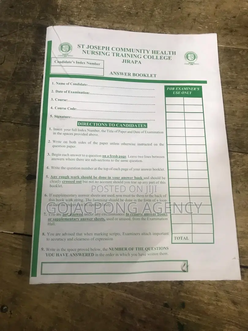 Customized Answer Sheet and Shading Paper
