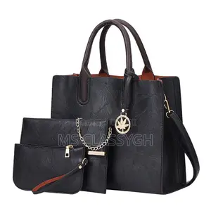 3in1 Women's Printed Casual PU Leather Messenger Handba