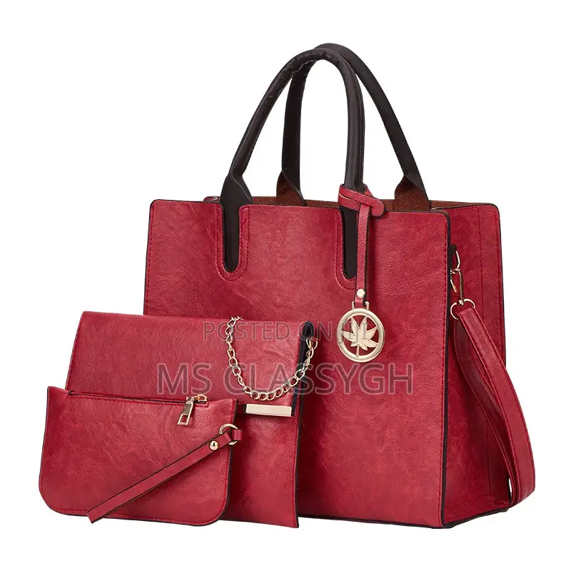 3in1 Women's Printed Casual PU Leather Messenger Handba