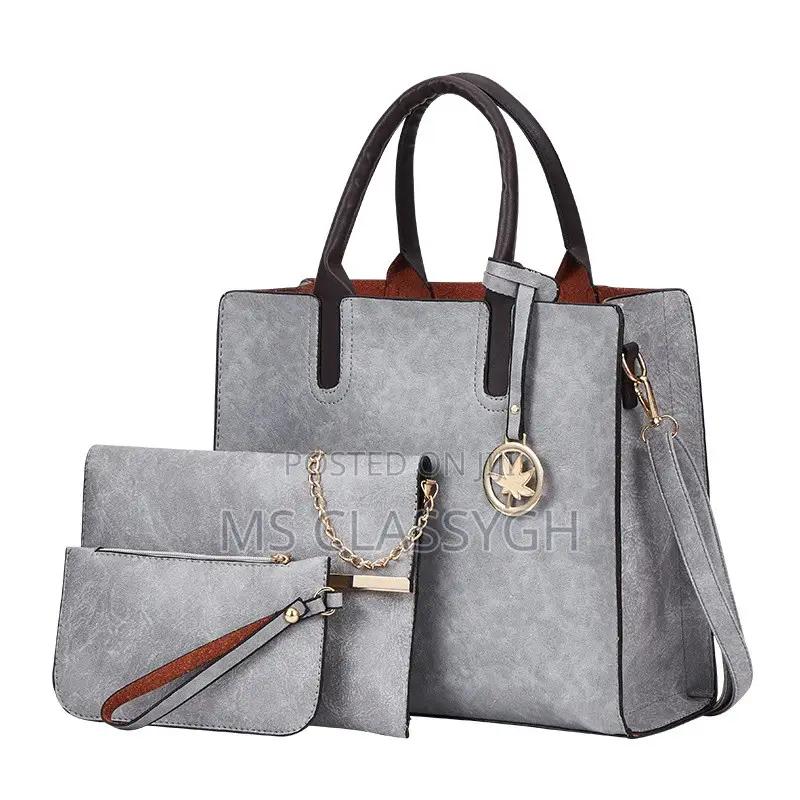 3in1 Women's Printed Casual PU Leather Messenger Handba