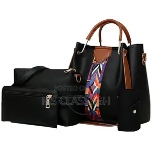 4 in 1 Fashion Women Shoulder Tote Sling Handbag Set Bag