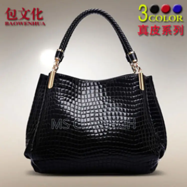 Handbag Crocodile Pattern Large Capacity Shoulder Bag Pu Lea