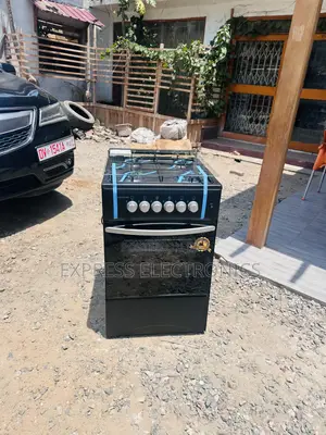 Very Authentic Black Gas Oven Grill 4burner 50/50 Volcano