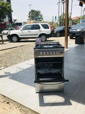 Oven With Grill Volcano 4 Gas Cooker 50x50 Gray