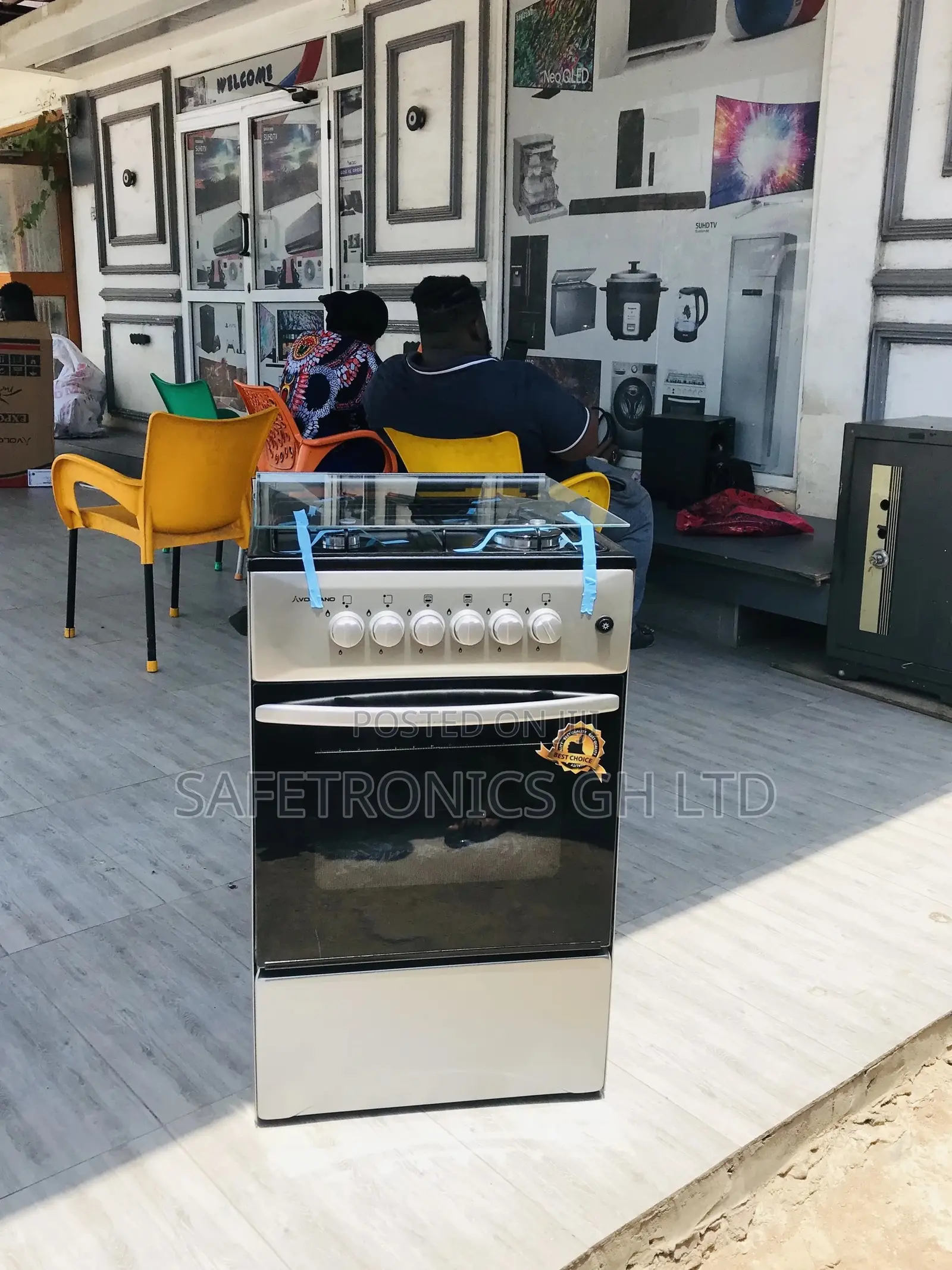 Volcano 50x50 4 Gas Cooker Oven With Grill Gray